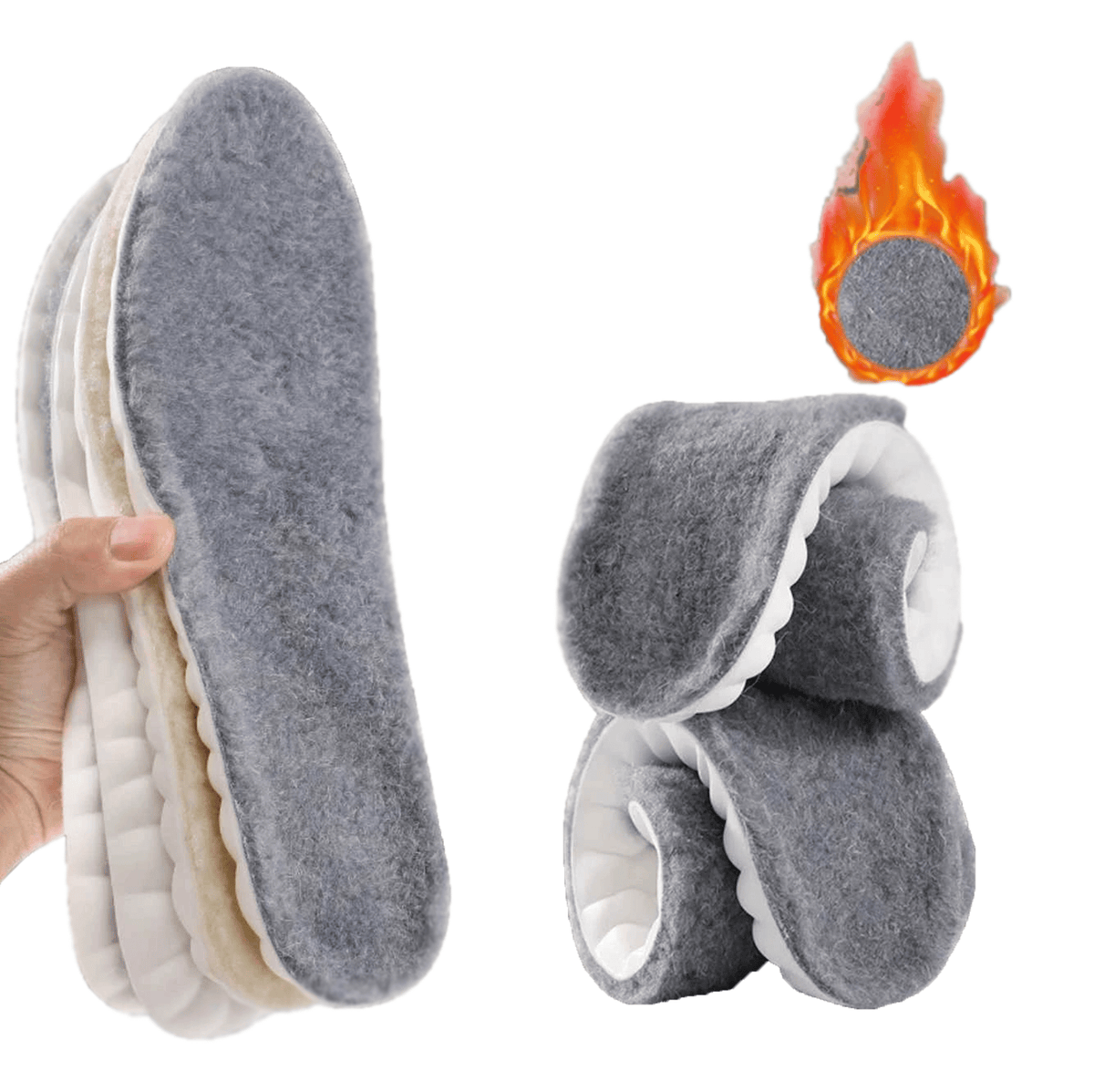 Warme inlegzolen van zachte pluche voor winterschoenen