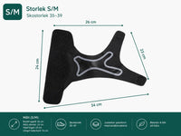 Stabiliserende enkelbrace met verstelbare riem - rechts en links