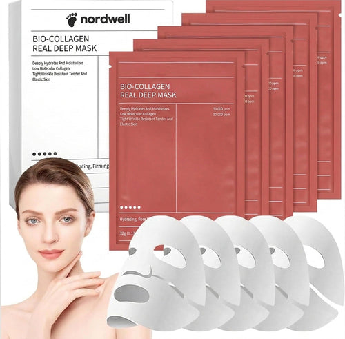 Collageen-gezichtsmasker – hydraterend en verstevigend, 4-pack
