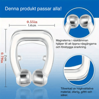 Magnetische anti-snurk neusclips van silicone – 6-pack