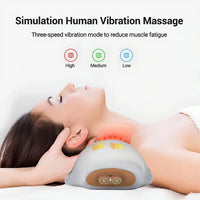 Elektrisch nekmassagekussen met warmte en roterende massagekoppen