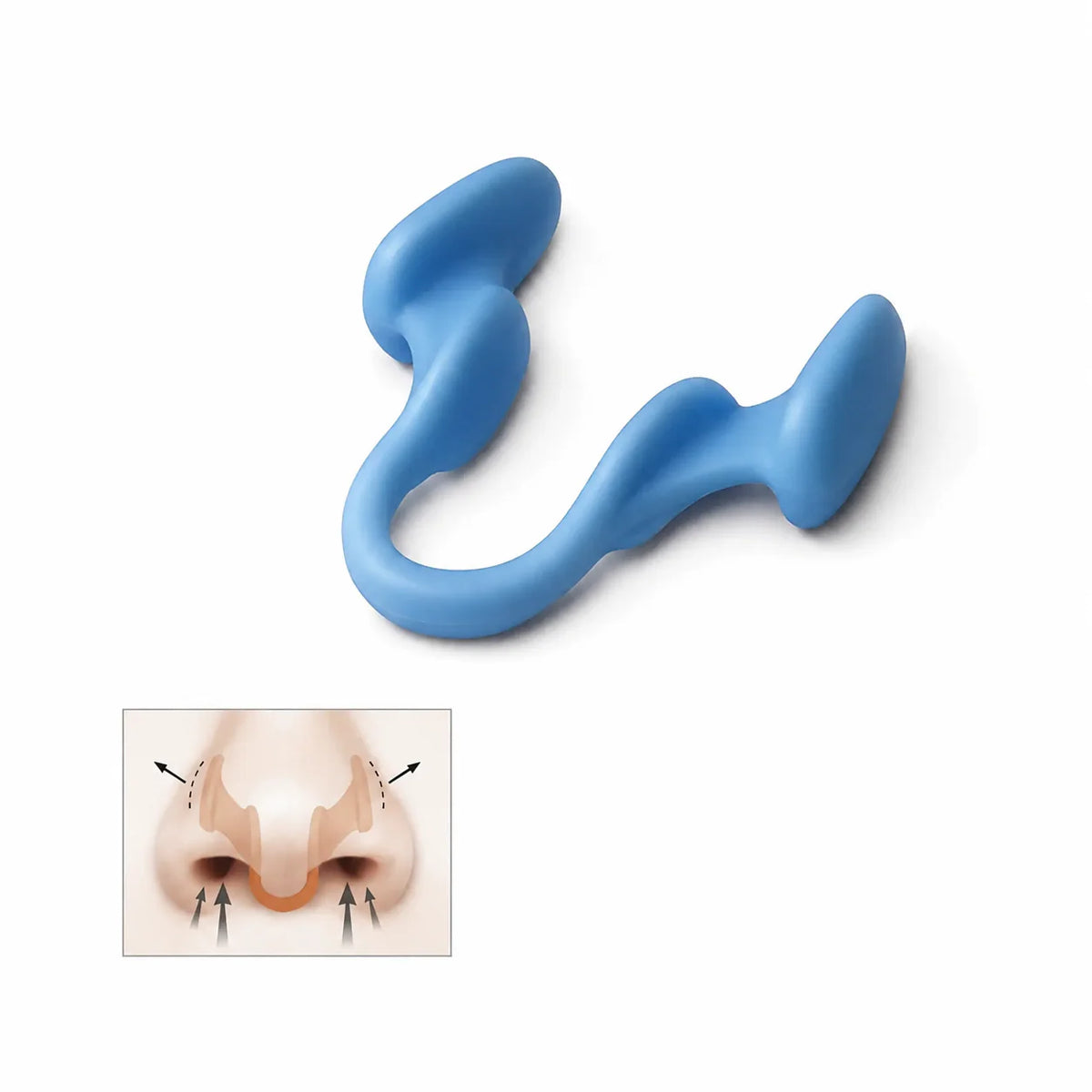 Zachte siliconen neusclips tegen snurken – 2-pack