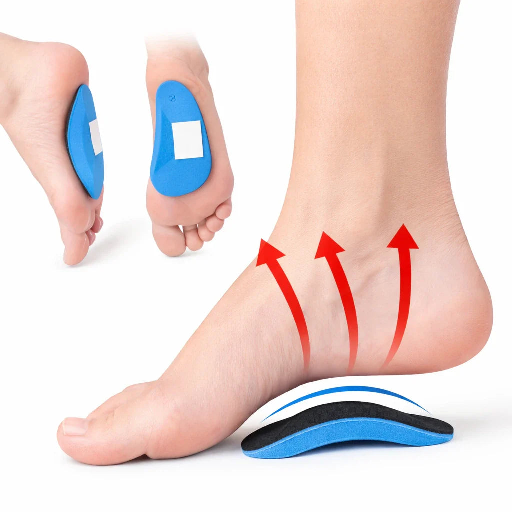 Ademende voetboog-inlegzolen met steun – 2-pack