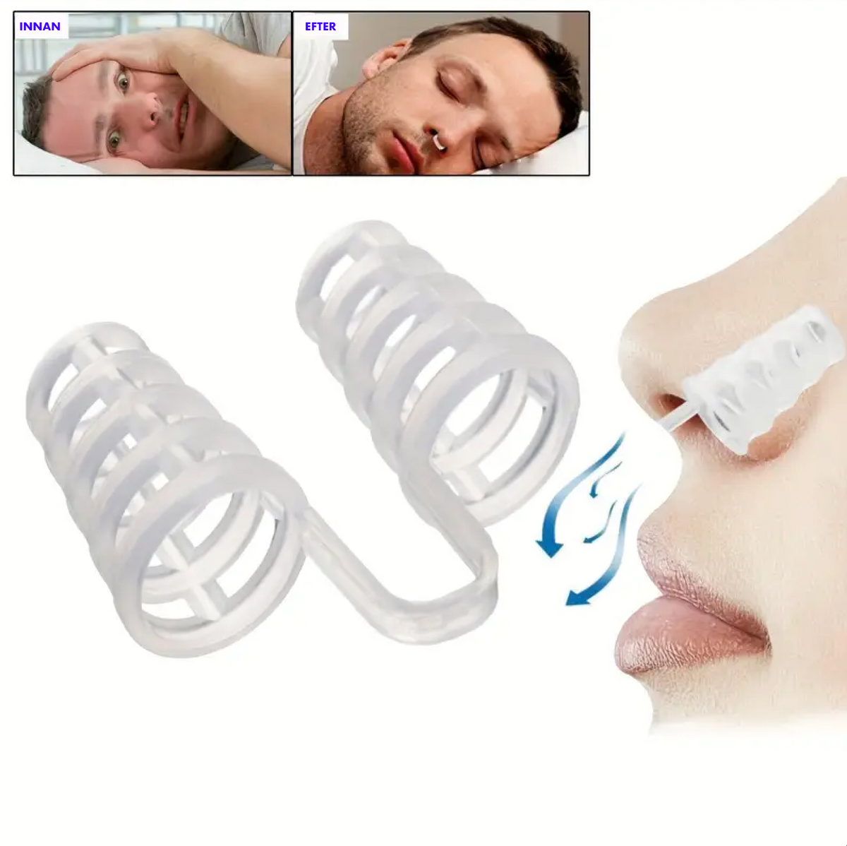 Anti-snurk neusspreiders van silicone – 5-pack in verschillende maten