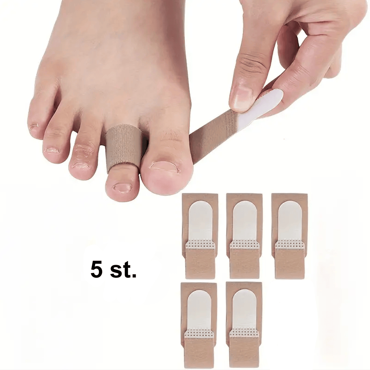 Herbruikbare teensteunen en vingerbandjes voor stabilisatie – 5-pack