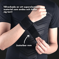 Atletische polsbrace met flexibele steun voor training