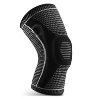 Kniebrace met zijveren en siliconensteun voor de patella