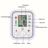 Digitale bloeddrukmeter met geheugenfunctie voor 99 metingen
