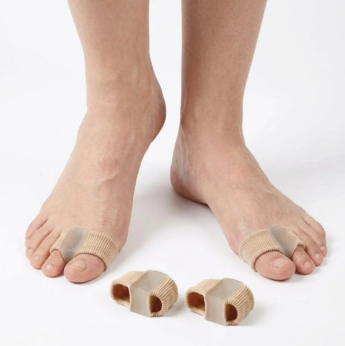 Dubbel tåseparerare för hallux valgus – mjukt silikon, 2-pack