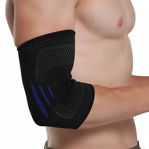 Elastische elleboogbrace met compressie voor steun bij activiteit