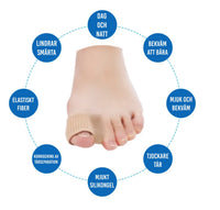 Zachte teenspreider tegen hallux valgus – 2-pack