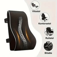 Ergonomisch rugsteunkussen met onderrugsteun voor kantoor en auto