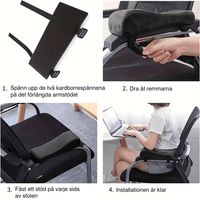 Ergonomiska armstödskuddar i minnesskum – 2-pack
