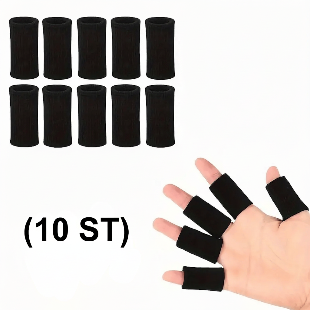 Zachte vinger-compressiehulzen met steun – 10-pack