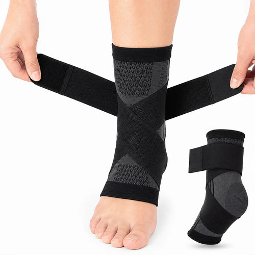 Enkelbrace met compressie en verstelbare sluitband