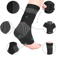 Enkelbrace met compressie en verstelbare sluitband