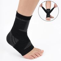 Enkelbrace met compressie en verstelbare sluitband