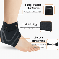 Stabiliserende enkelbrace met compressie en verstelbare band