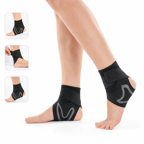 Stabiliserende enkelbrace met compressie en verstelbare band