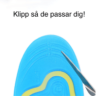 Gel-dämpande inläggssulor med stötdämpning för vardagsskor