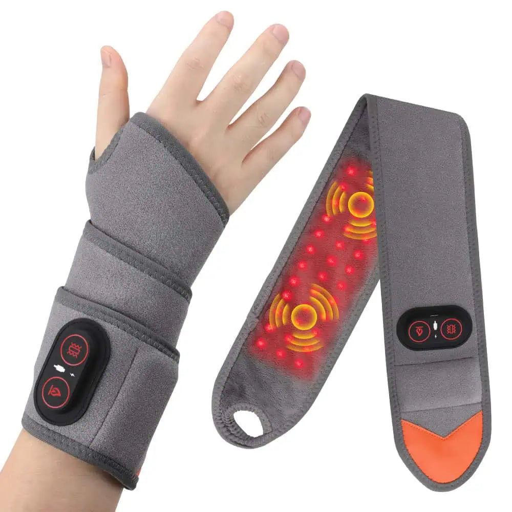 Polsband met roodlichttherapie, warmte en trilmassage
