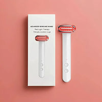 Handheld huidverzorgingsapparaat met roodlichttherapie voor gezicht en hals
