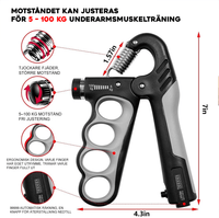 Verstelbare handtrainer met teller – 5 tot 100 kg weerstand