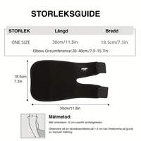 Verstelbare elleboogbrace van neopreen met klittenband
