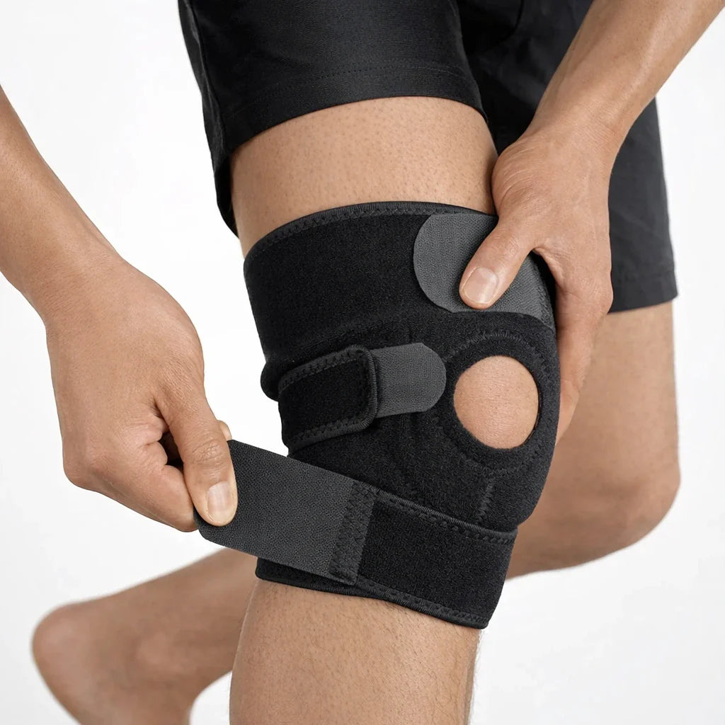Verstelbare kniebrace met volledig omsluitende steun – tot 48 cm