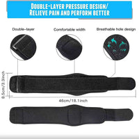 Justerbart stöd för tennisarmbåge med tryckdyna