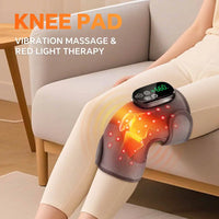 Draadloos kniemassageapparaat met roodlichttherapie en trilling