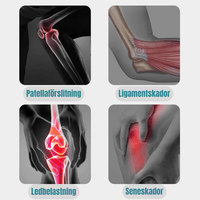 Kniebrace met zijveren en siliconensteun voor de patella