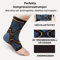 Compressiekous tegen fasciitis plantaris met voetboogsteun