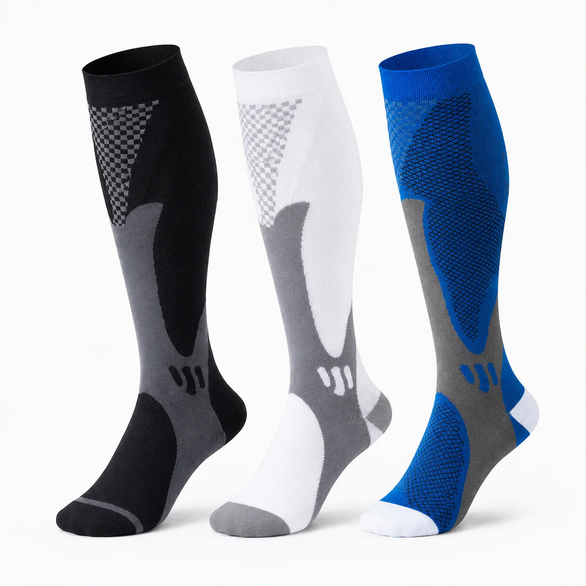 Compressiekousen 3-pack met circulatiesteun