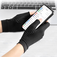 Koper-compressiehandschoenen met open vingertoppen