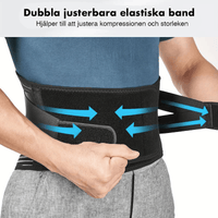 Verstelbare onderrugbrace met stabiliserende compressie