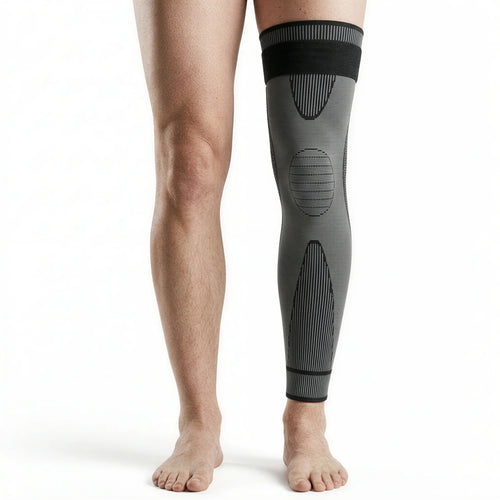 Lange elastische kniebrace met compressie en verwarmend effect