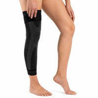 Lange elastische kniebrace met compressie en verwarmend effect