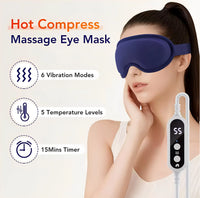 Oogmasker met warmtefunctie en trilmassage
