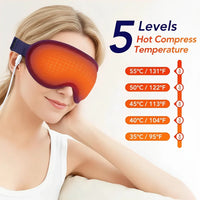 Oogmasker met warmtefunctie en trilmassage