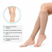 Elastische compressiekousen voor de kuiten – 1 paar