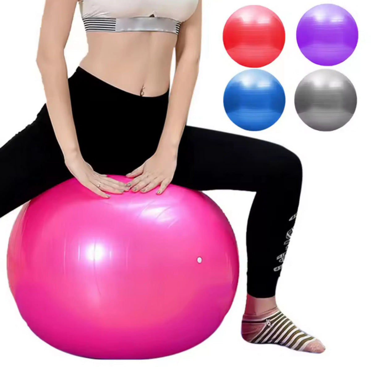 Pilates- en yogabal 65 cm voor balans en coretraining
