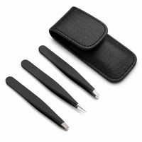 Pincetset van roestvrij staal – 3-pack met etui