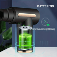 Compacte mini-massagepistool met verwisselbare opzetstukken