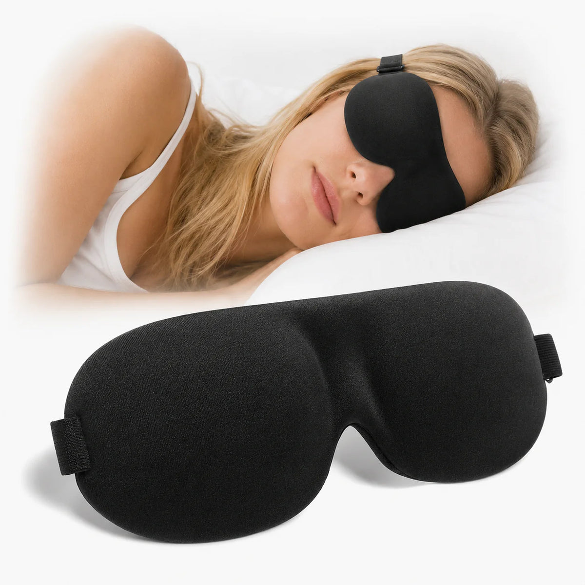 Ergonomisch 3D-slaapmasker voor rug- en zijslapers