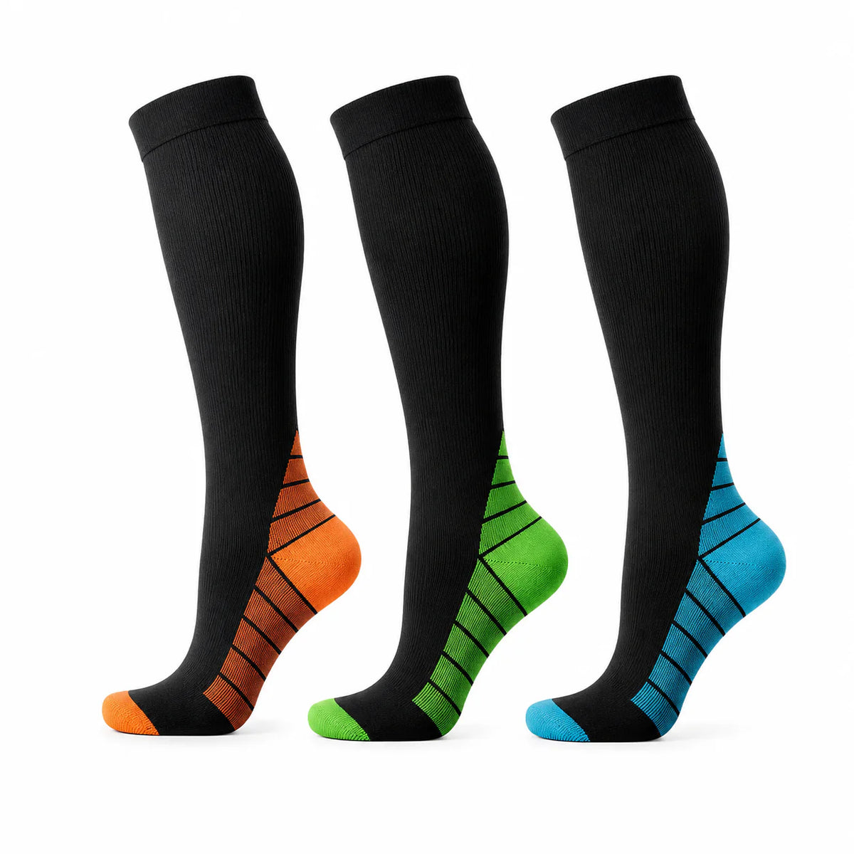 Compressiekousen voor sport en training – 3-pack