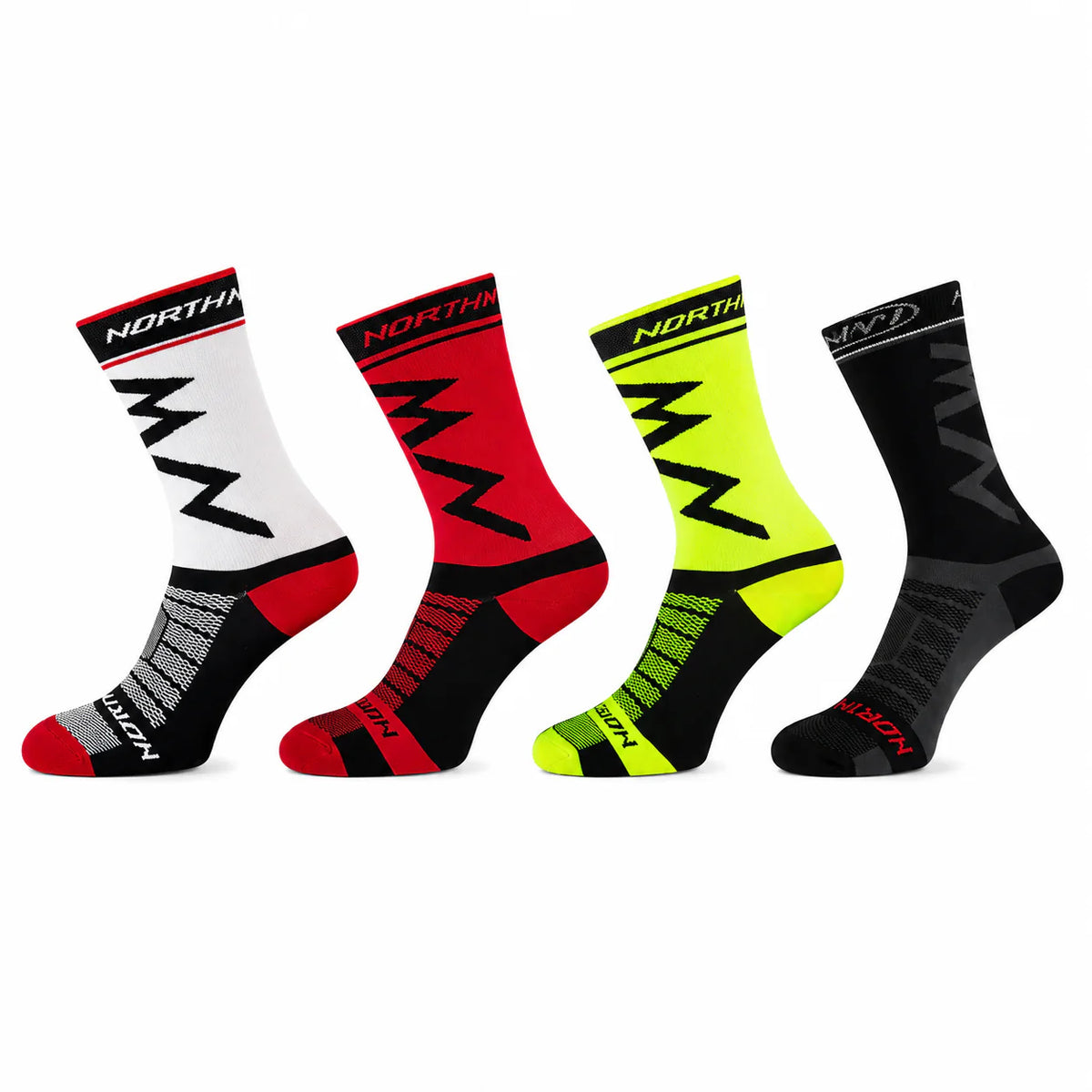 Sportsokken met ondersteunende pasvorm – 4-pack, maat 38–44