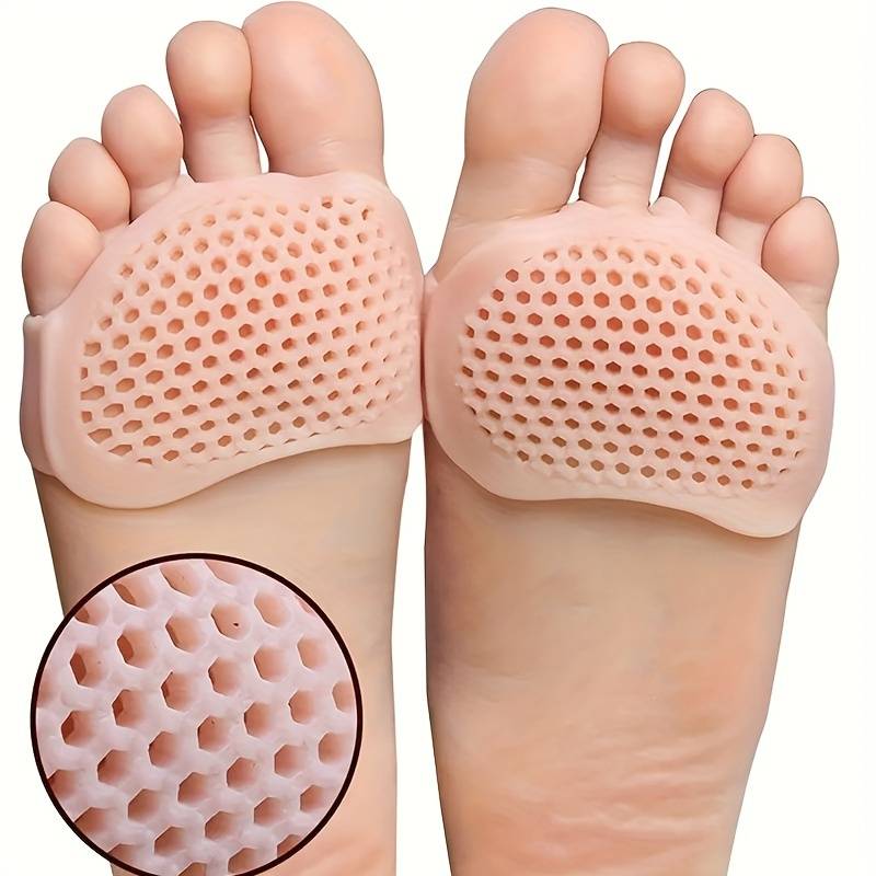 Schokdempende voorvoetkussentjes van silicone – antislip (2-pack)