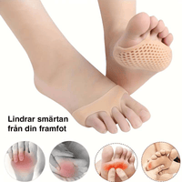 Schokdempende voorvoetkussentjes van silicone – antislip (2-pack)