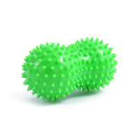 Genopte massagebal in pindavorm voor diepe zelfmassage